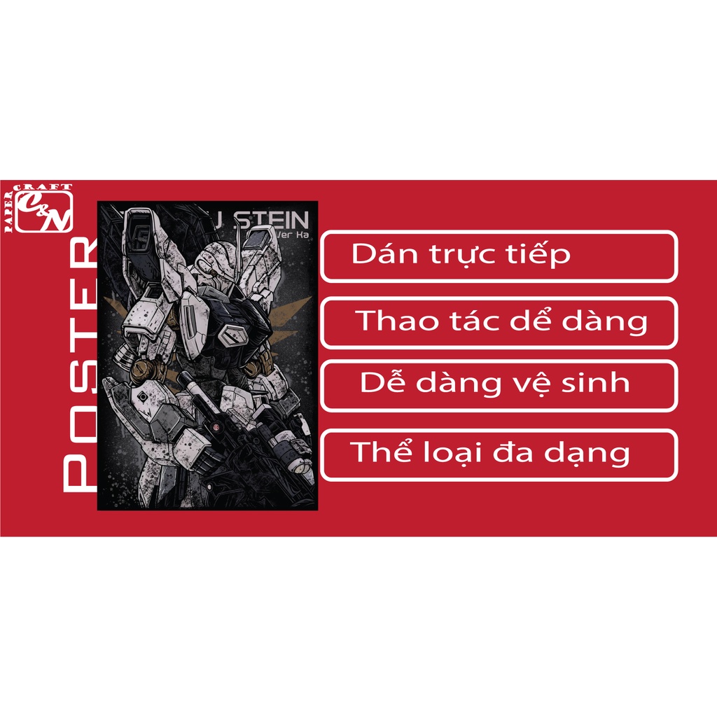 Poster nhựa siêu lớn|Poster SINANJU STEIN Gundam|Poster dán tường