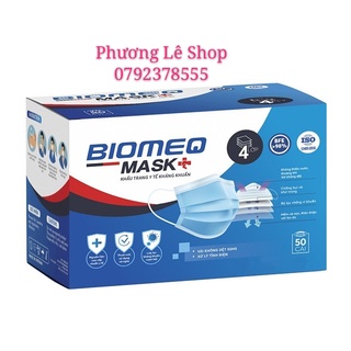 KHẨU TRANG Y TẾ 04 LỚP KHÁNG KHUẨN  BIOMEQ MASK - HỘP 50 CÁI