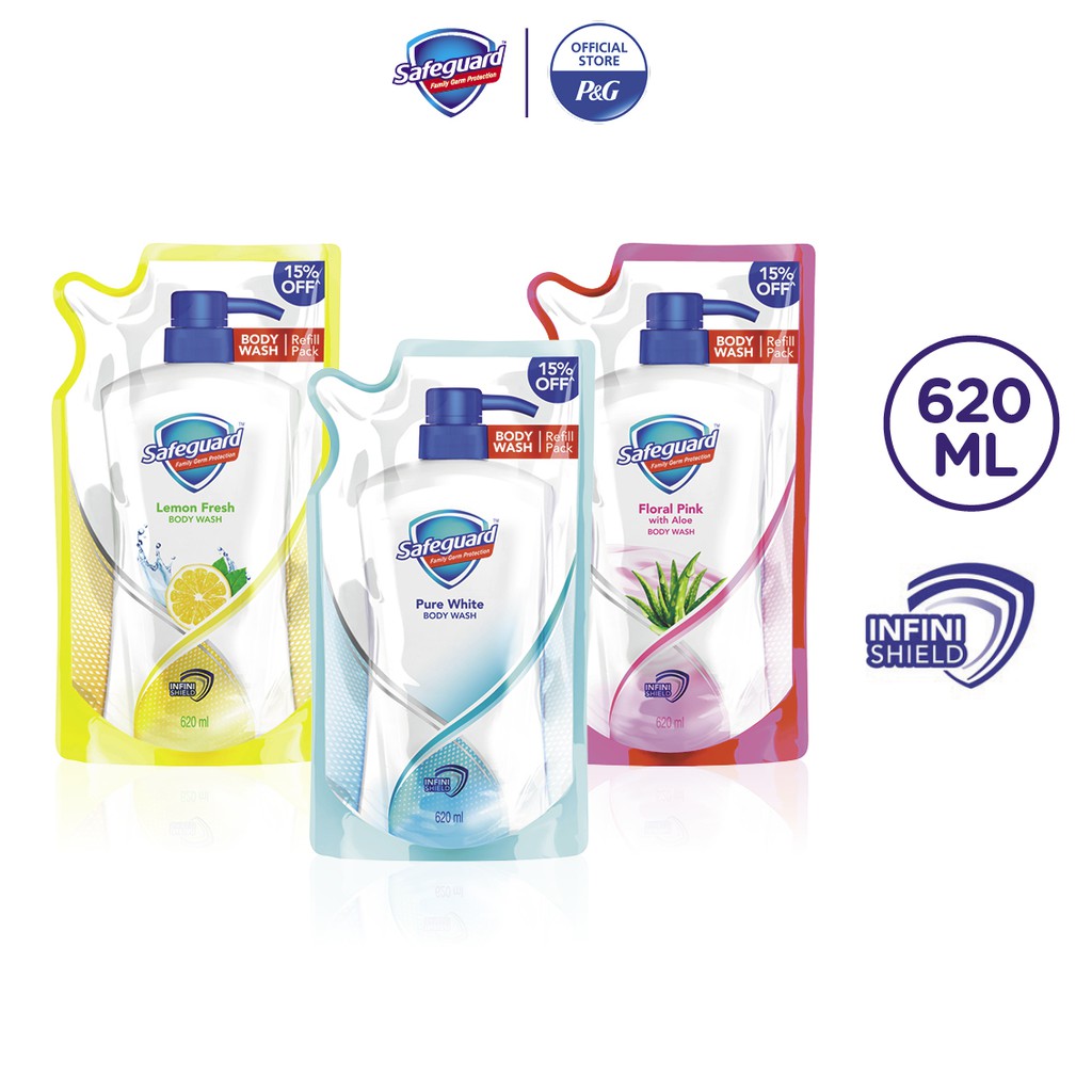 [Mã COSPG - 8% đơn 250K] Sữa Tắm Safeguard Túi 620ml