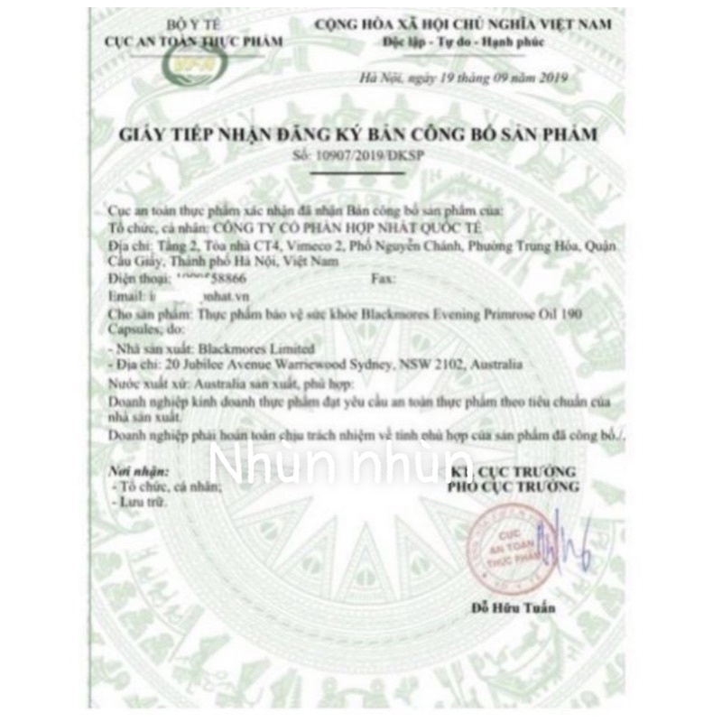 (Hàng air/date mới)Hoa anh thảo Blackmores Evening primrose oil 190 capsules