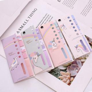 120 cartoon animal notes Korean bookmark paper stickers Unicorn post-it message stickers