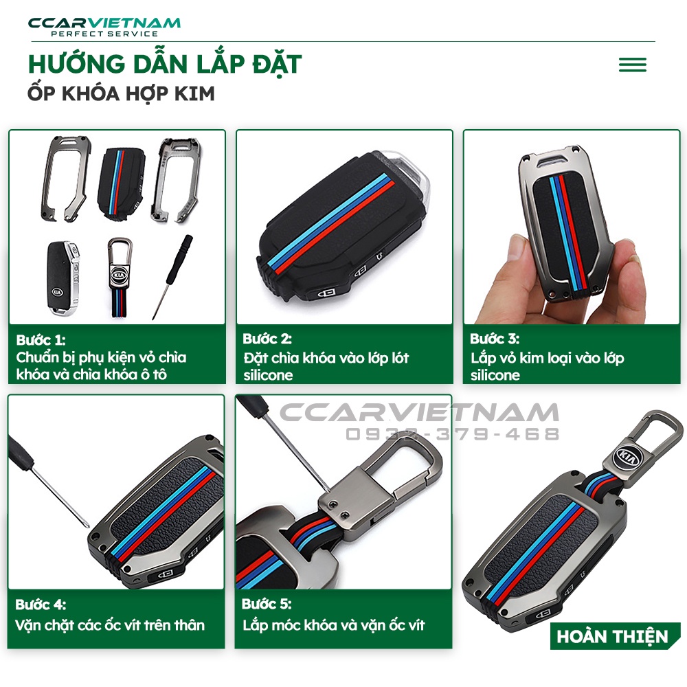 Ốp Chìa Khóa Ô Tô KIA Cerato 2019 (3 Nút) Cao Cấp - Bọc Khóa Hợp Kim Cho Xe Hơi - Ccar Vietnam