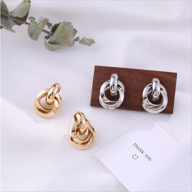 Bông Tai Nữ Nhiều Vòng Phong Cách Hàn Quốc - BT012