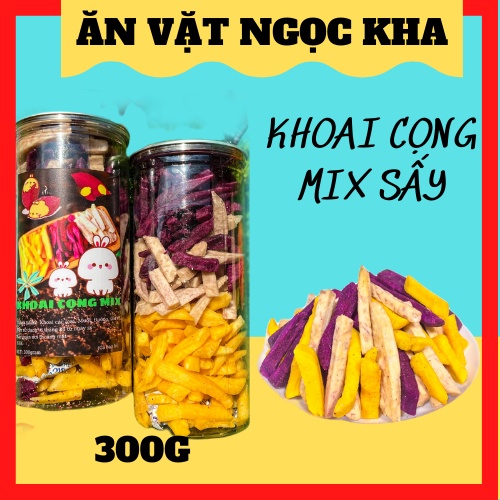 300g🔥Khoai cọng mix 3 loại ( tím, vàng, khoai môn )