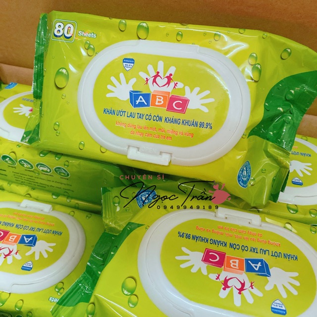 Khăn ướt cồn ABC ( Combo 3 gói )