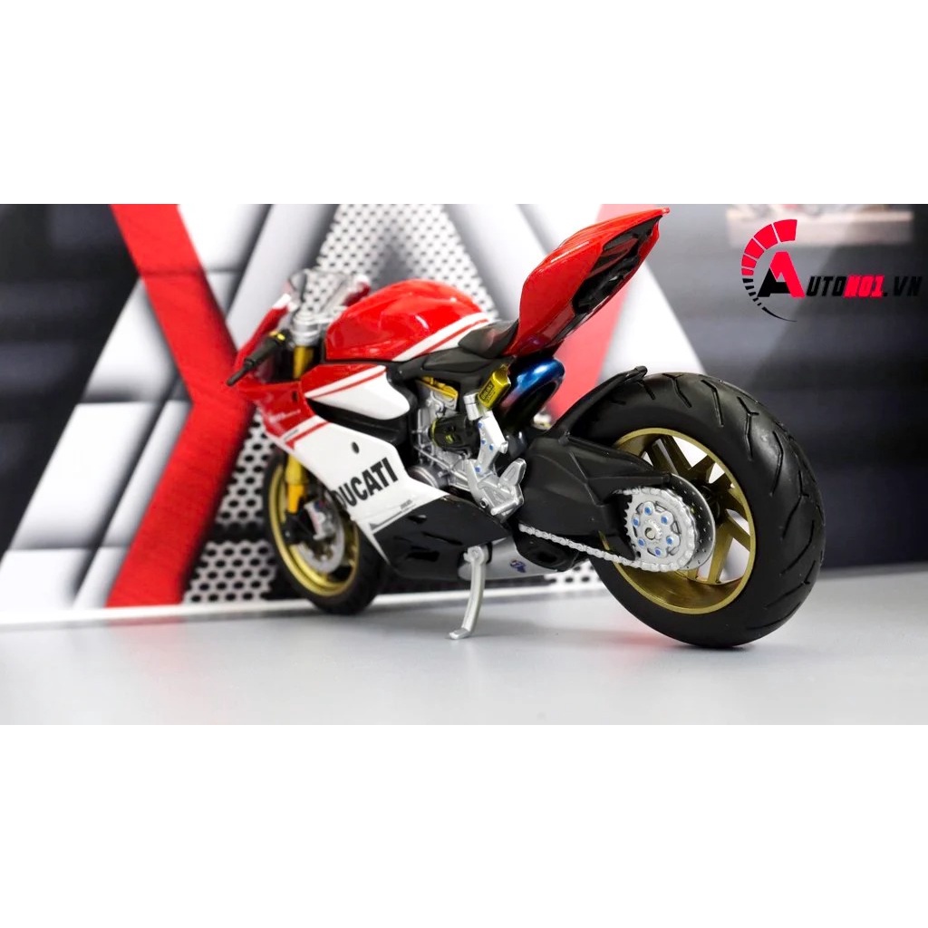 MÔ HÌNH SIÊU XE DUCATI 1299 PANIGALE S CUSTOM 50TH ANNIVERSARY RED WHITE 1:12 AUTONO1 D130