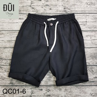 Quần đũi nam cạp chun short đen