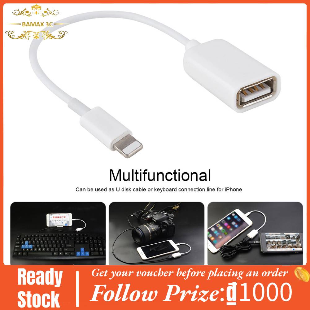 Dây cáp truyền dữ liệu đầu USB OTG cho dòng ip