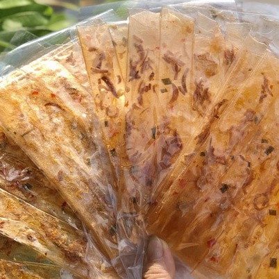 Combo 10 gói bánh tráng dẻo tôm cuộn hành phi