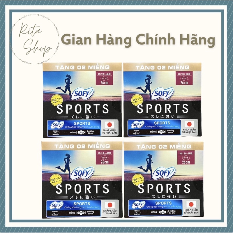 [Hàng KM] Băng vệ sinh Sofy Sport 26cm hộp 2 miếng