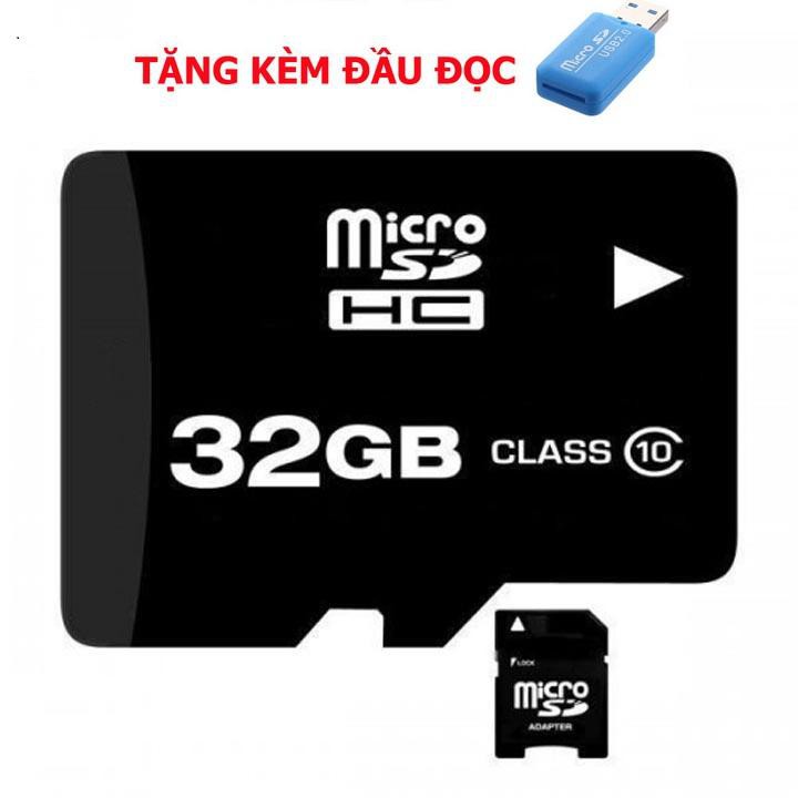 Bán buôn & Bán lẻ thẻ nhớ Micro SD 8G/16G/32G /64G chính hãng Class 10-Tặng kèm đầu đọc thẻ nhớ
