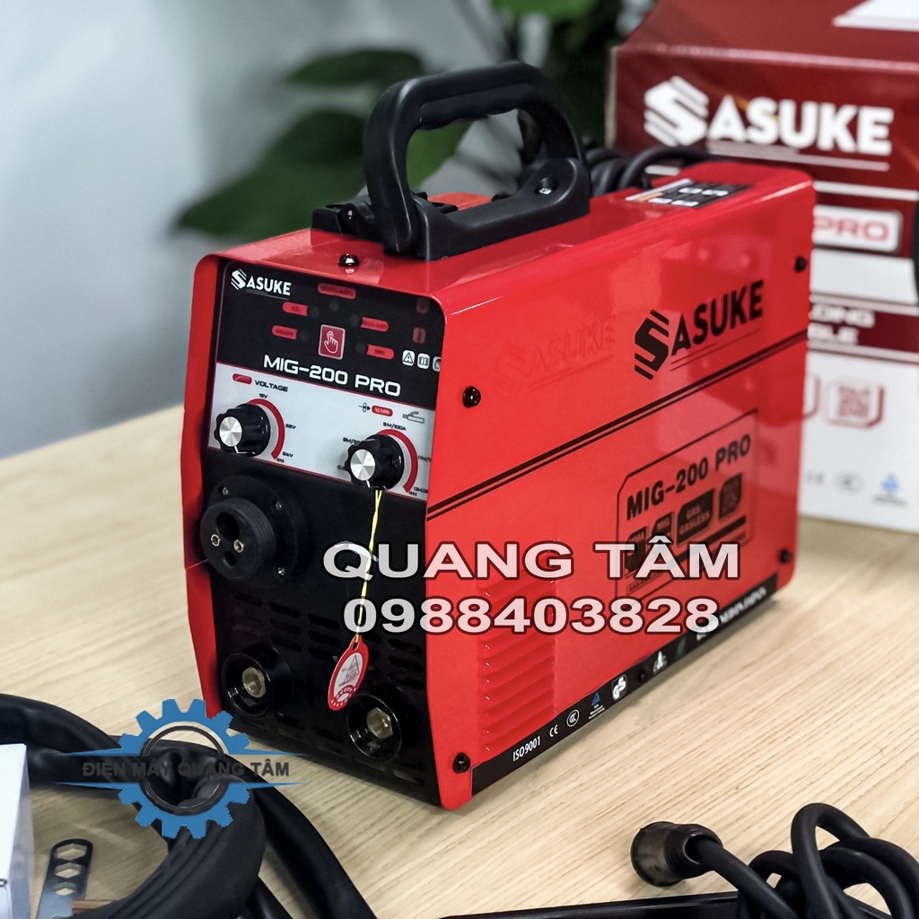 Máy Hàn MIG Không Khí + Có Khí + Que 3 Chức Năng Sasuke MIG-200 PRO + 1 Cuộn Dây Hàn 0,5Kg [Chính Hãng]