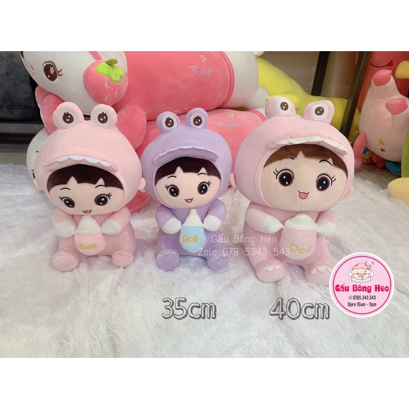 Búp Bê Ôm Bình Sữa Nhồi bông siêu Dễ Thương