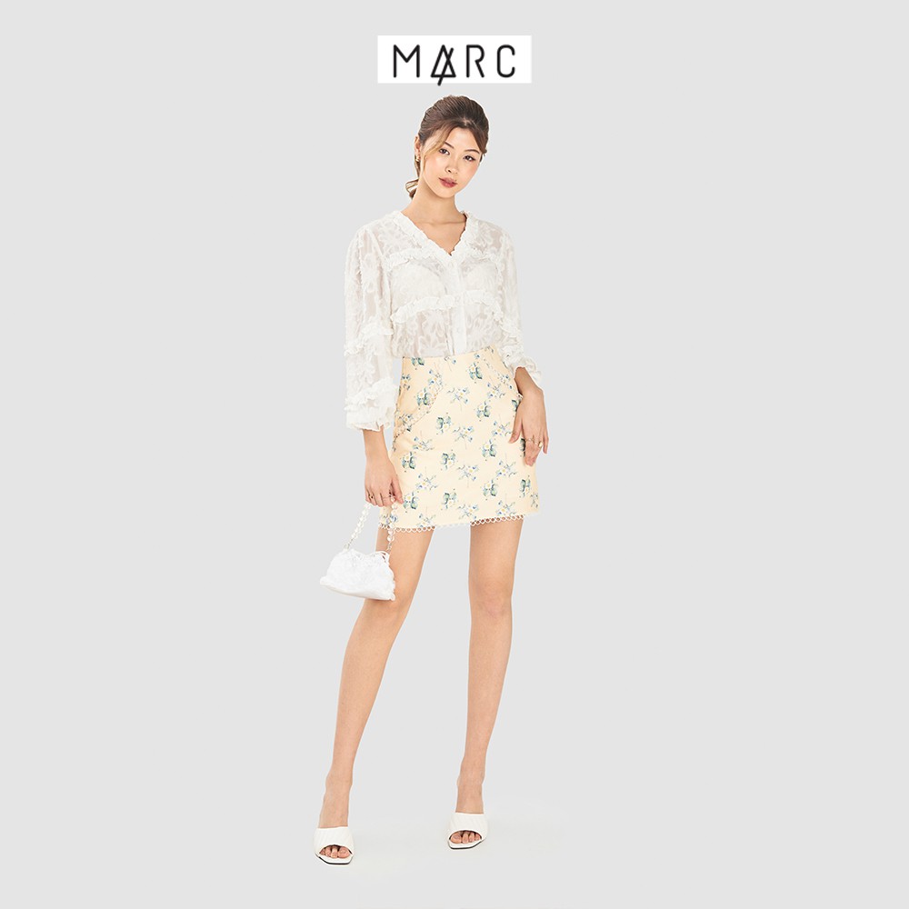 Váy nữ MARC FASHION mini viền ren họa tiết hoa | BigBuy360 - bigbuy360.vn