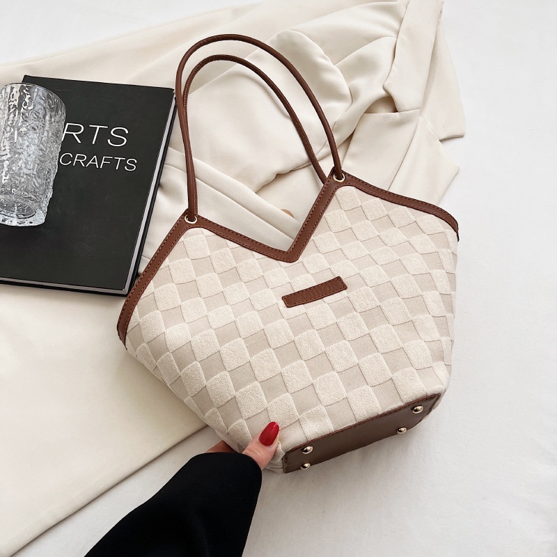 Túi Xách Màu Trơn Đính Kim Cương Giả Đơn Giản Thời Trang Phong Cách Mới