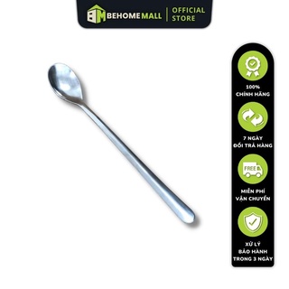 Thìa Inox BEHOMEMALL muỗng inox cán dài uống sinh tố sáng đẹp tiện lợi