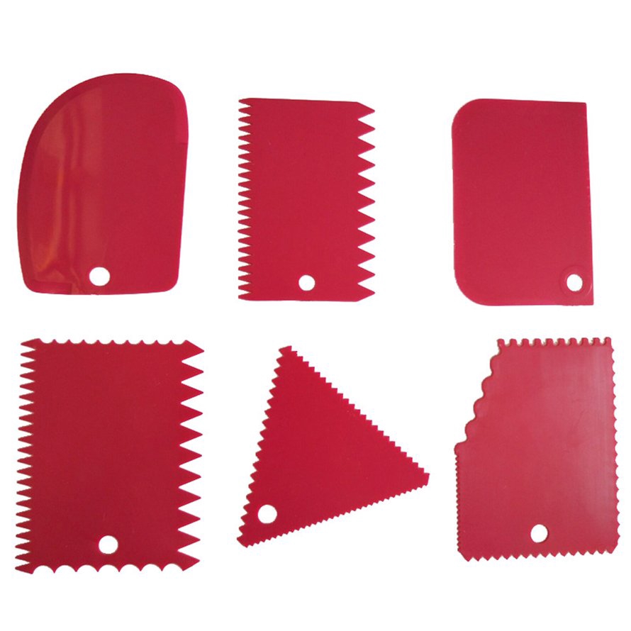 6PCS Đa chức năng Cạnh răng không đều đặn Bộ dụng cụ cạo kem tự làm Bộ dụng cụ làm khuôn bánh