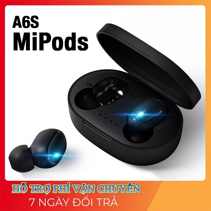 Tai nghe Bluetooth MiPods A6S, âm thanh chất lượng, pin trâu, chống nước