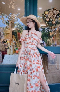 Đầm maxi hoa vintage