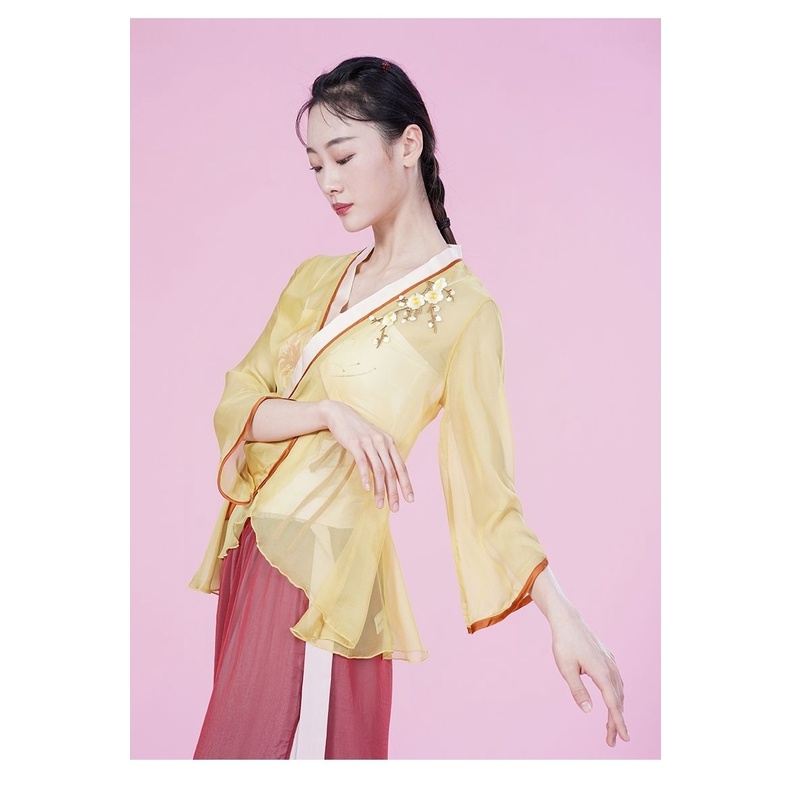 M &amp; E Trang Phục Múa Dân Tộc Truyền Thống Cổ Điển Thanh Lịch Rhyme Cho Nữ Tập Yoga Khiêu Vũ Cơ Thể