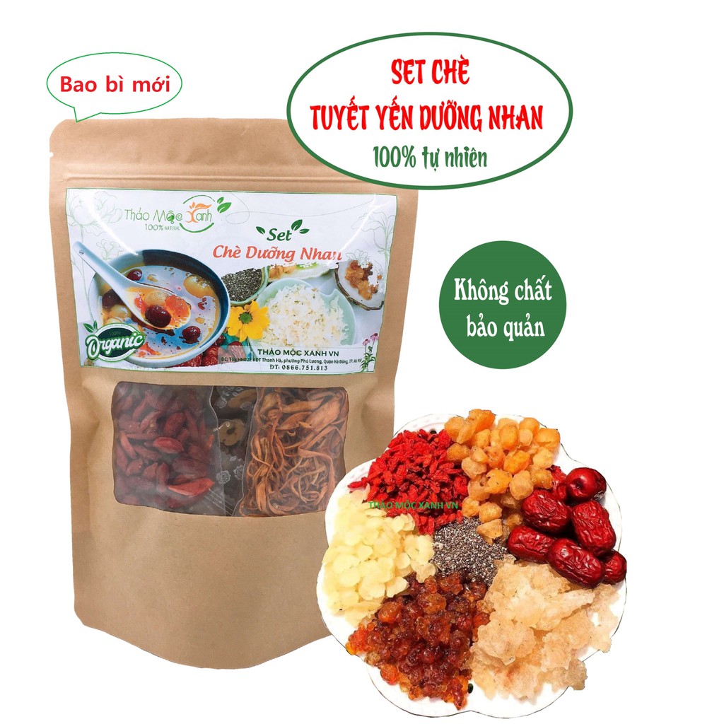 Set chè tuyết yến dưỡng nhan nấu 12-15 chén