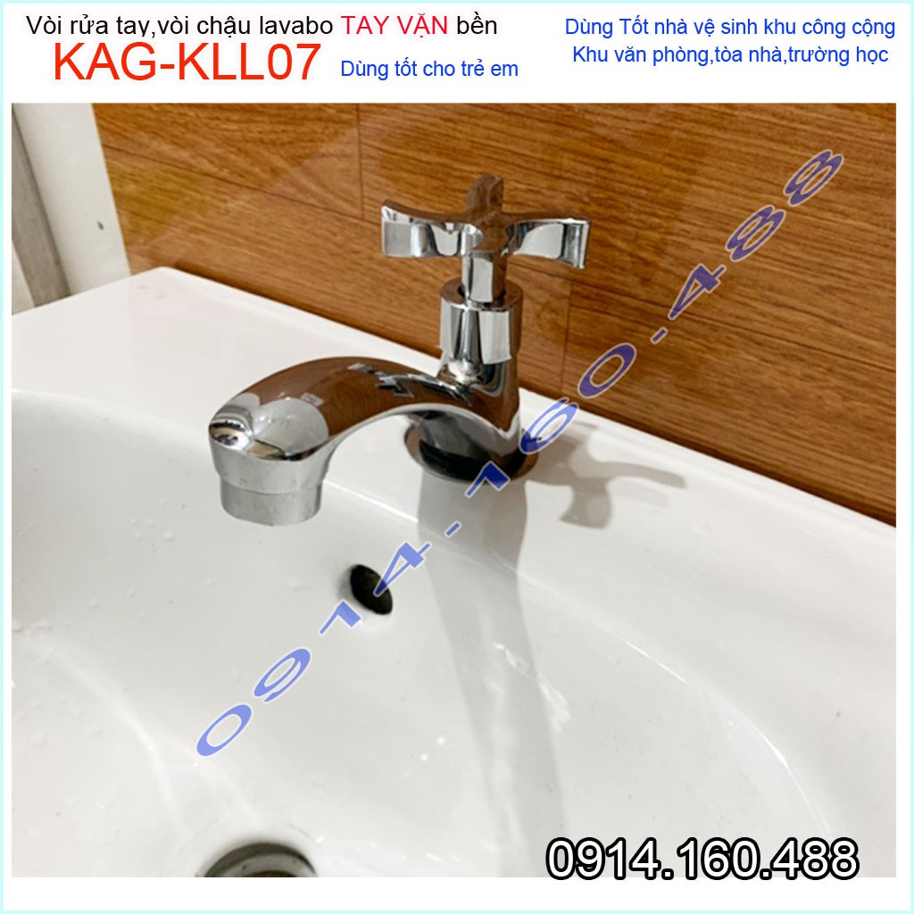 Vòi lavabo lạnh KAG-KLL07, vòi chậu rửa mặt tay vặn cao cấp nước chảy mạnh sử dụng tốt