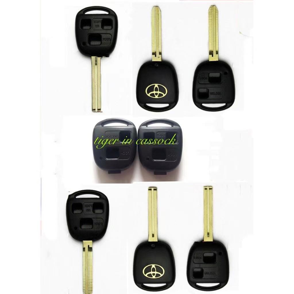 Vỏ Bọc Chìa Khóa Điều Khiển 2/3 Nút Cho Toyota Land Cruiser Yaris Camry Rav4