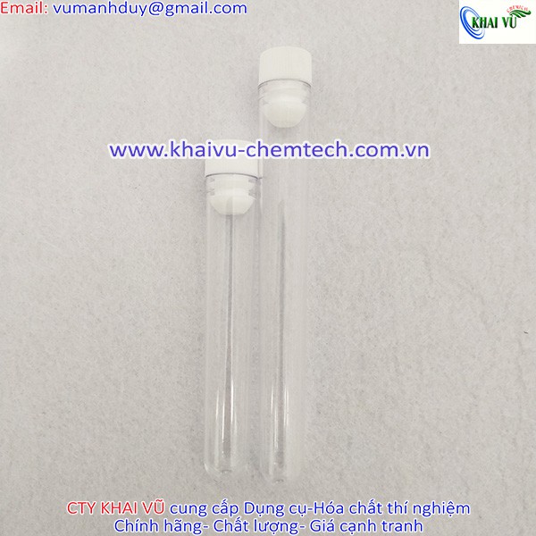Combo 10 cái ống nghiệm bằng NHỰA PS trong suốt có nắp 2 tầng 5ml, 7ml