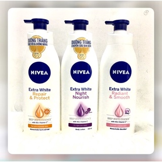Sữa dưỡng thể làm trắng da nivea extra white ngày đêm và chống nắng 400ml