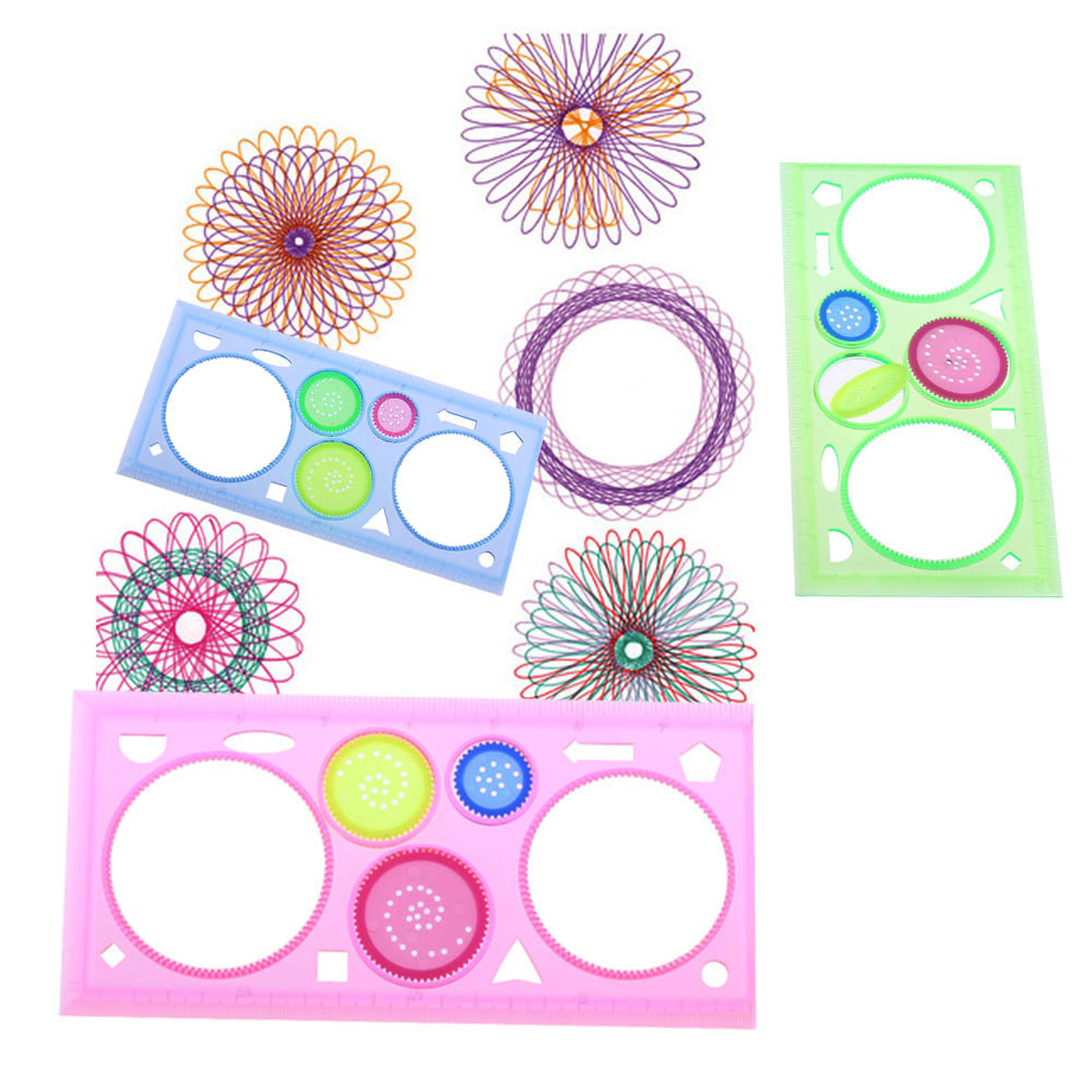 ☆YOLA☆ HOT Spirograph Ruler Toy Stationery Geometric Students Drafting Stencil Classic Drawing Art Spiral Tool