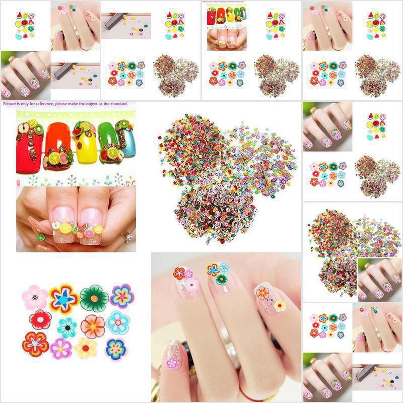 Bộ 1000 Miếng Dán Móng Tay Hình Động Vật Trái Cây 3D DIY