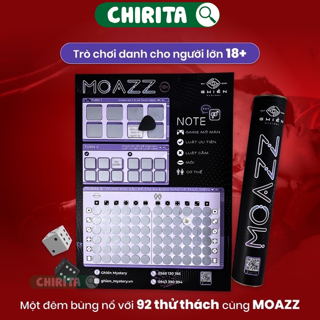 Bộ Bài Tình Yêu Cho Cặp Đôi MOAZZ - Trò Chơi Cho Các Cặp đôi , Bài Drinking Game Bảng Board Game CHIRITA