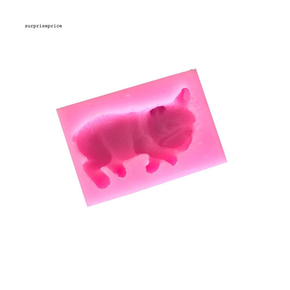 Khuôn silicon làm bánh kẹo đa năng hình chú chó bull đáng yêu