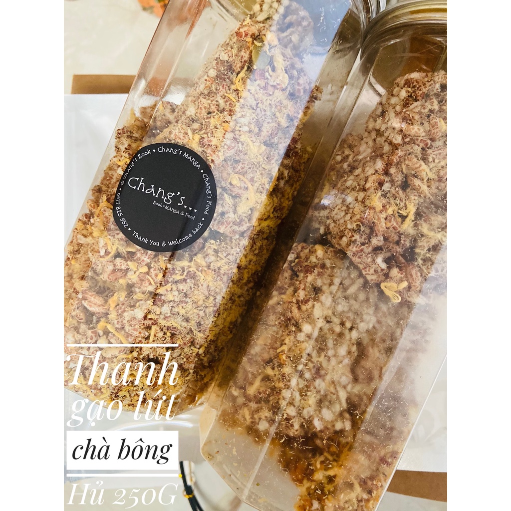 Thanh cơm gạo lứt chà bông 250G Hủ Pet cao cấp - Chang’s Food