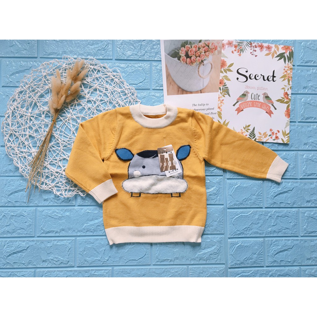 Áo Len Dài Tay Hàng Quảng Châu Nhiều Mẫu Cho Bé Trai 1-5 tuổi (10-20kg)