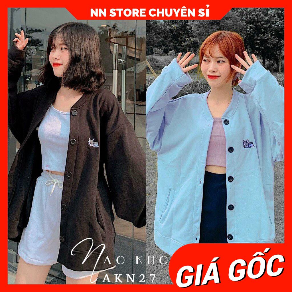 ÁO KHOÁC NỈ BÔNG CARDIGAN THÊU CÚN CỰC HOT AKN27 ⚡FREESHIP⚡100% ẢNH THẬT⚡ NN CHUYÊN SỈ - NN STORE