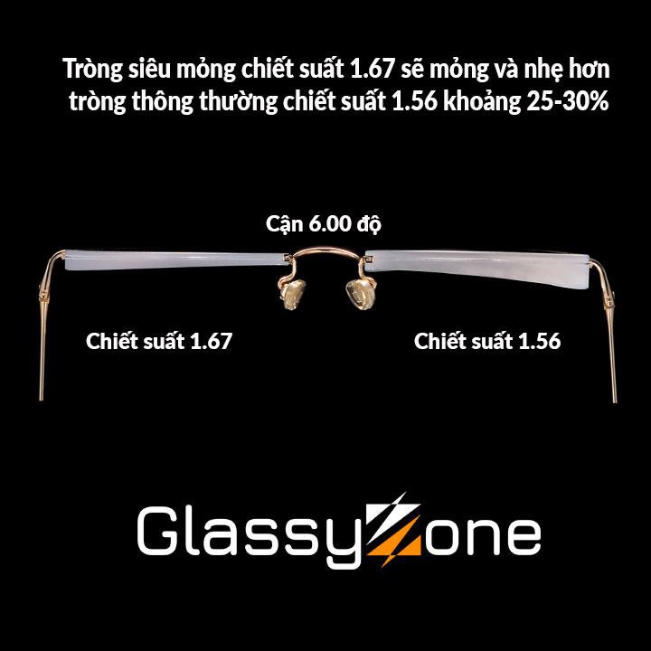 TRÒNG KÍNH SIÊU MỎNG CHỐNG ÁNH SÁNG XANH HÀN QUỐC EXFASH 1.67