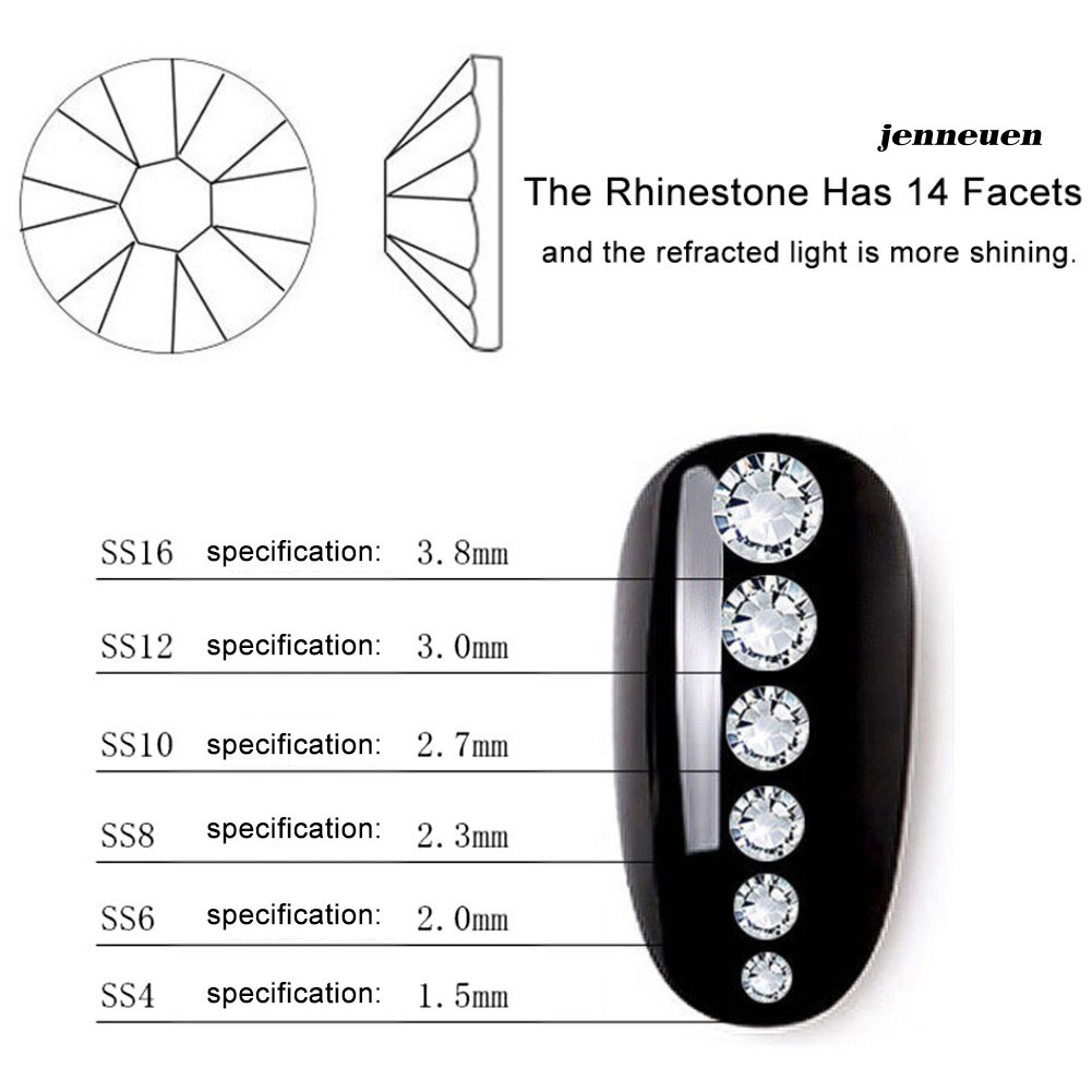 [Hàng mới về] Hộp 12 ngăn 1440 hạt phụ kiện đá đính móng trang trí nghệ thuật