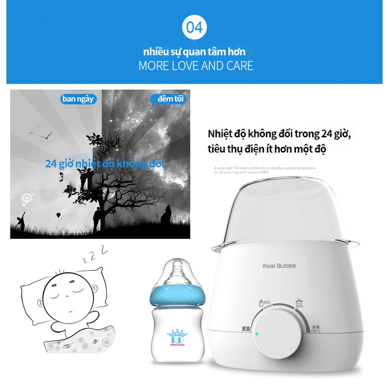 [HCM]Máy Hâm ủ Sữa Đôi Đa Năng REAL BUBEE Hâm Sữa, Tiệt Trùng,Ủ Cháo Hàng-An toàn và không lo lắng[hoả tốc]