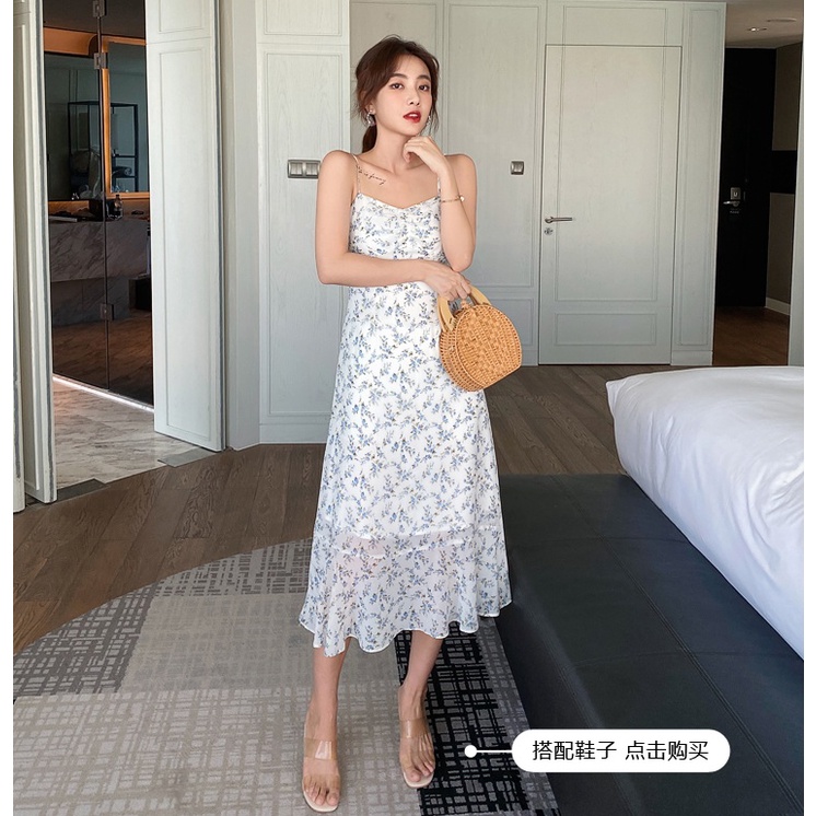 Áo sơ mi/ Đầm ZHELIHANGFEI vải voan dài qua gối không tay gợi cảm chất lượng cao
