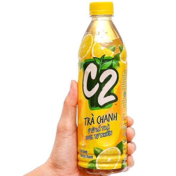 6 chai hồng trà đào C2/ trà chanh C2 455ml