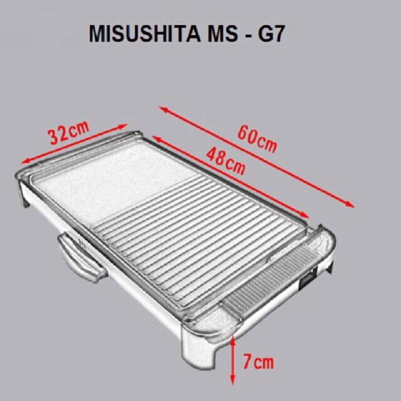 [Mã 267ELSALE hoàn 7% đơn 300K] BẾP NƯỚNG ĐIỆN MISUSHITA MS-G7