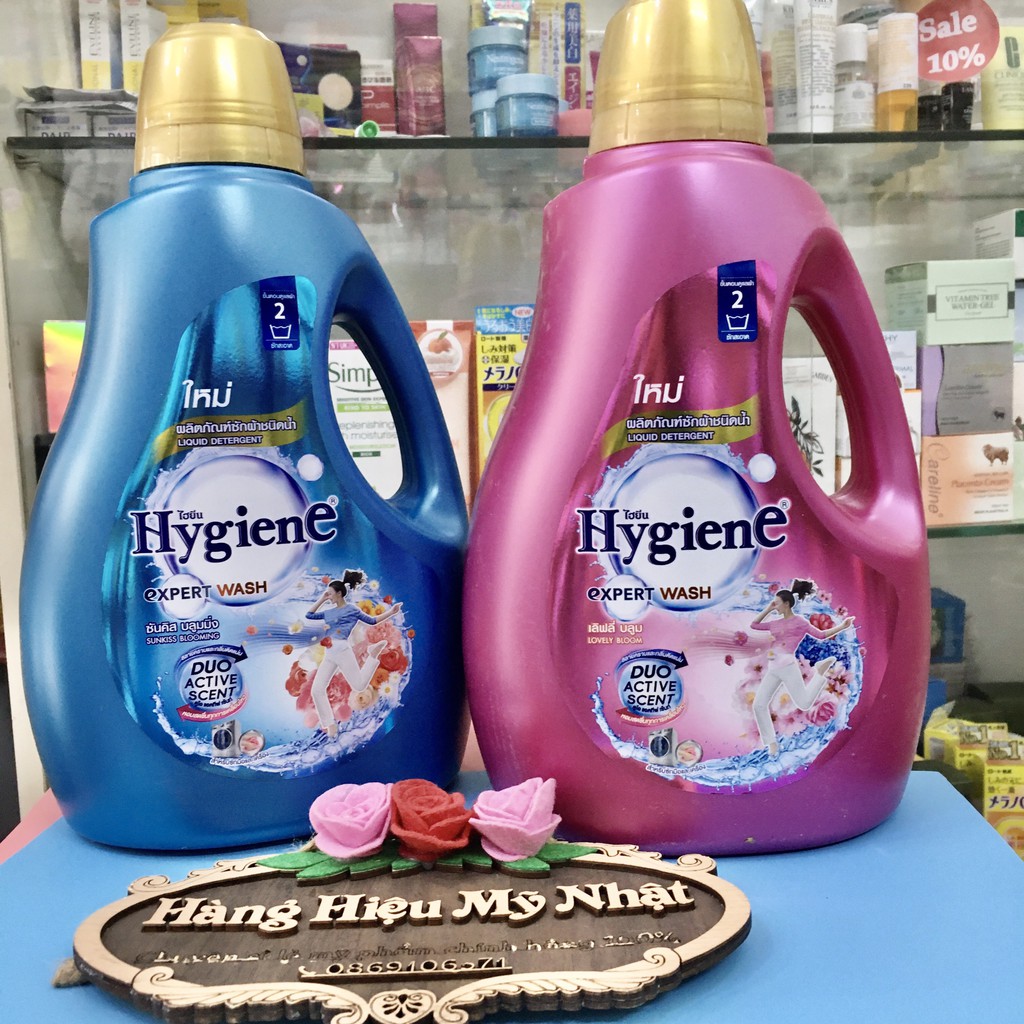 Nước giặt xả hygiene xanh hồng 2800ml (mẫu mới)