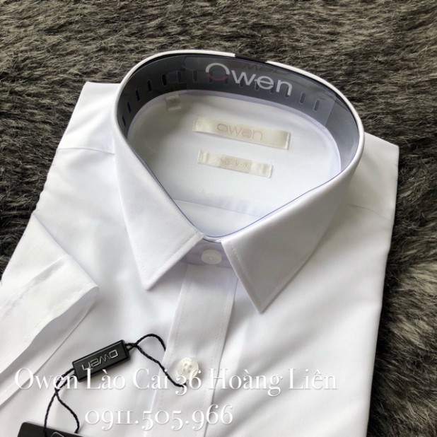 OWEN - Áo sơ mi trắng ngắn tay Owen Regular fit - Áo sơ mi trắng chất polyspun [Cam kết chính hãng] | BigBuy360 - bigbuy360.vn