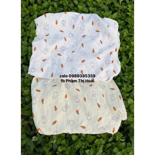 vải xô muslin thỏ carot