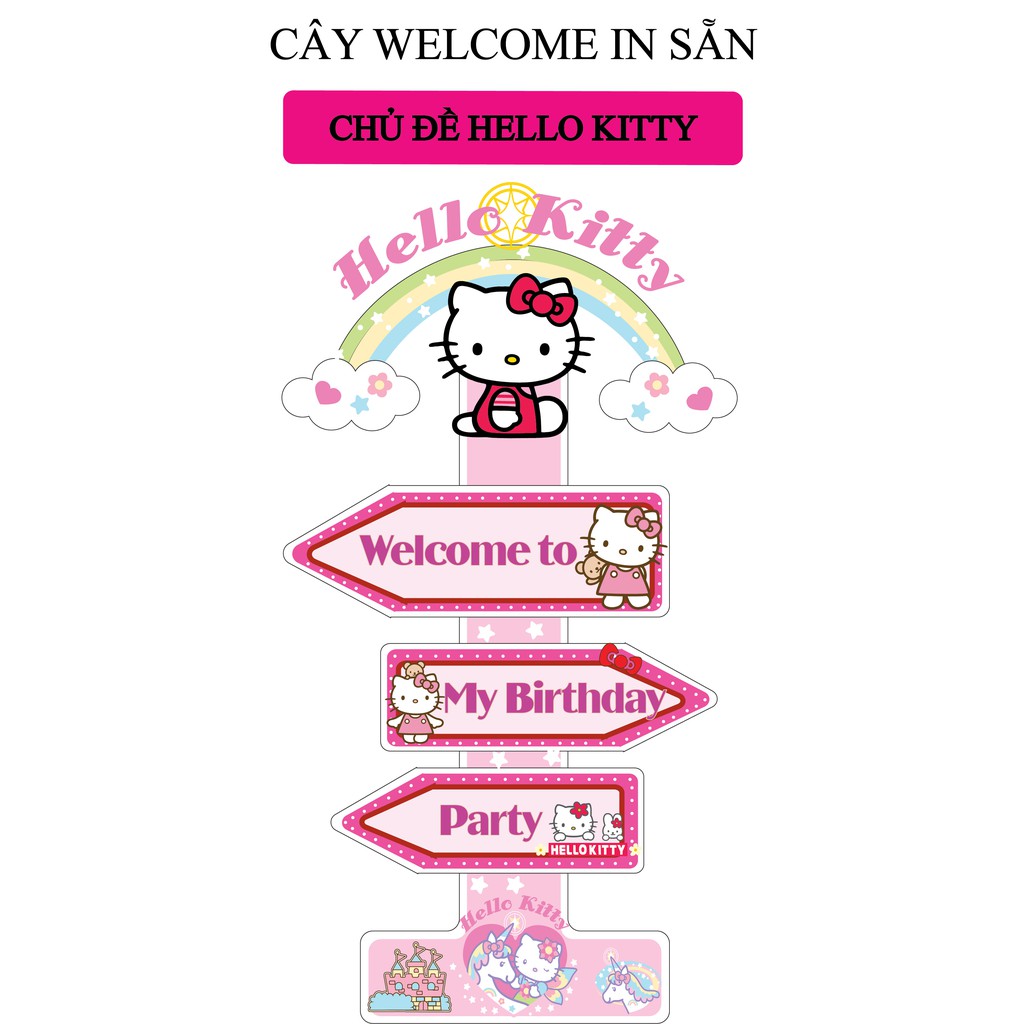 [Xả hàng] Cây welcome sinh nhật trang trí bàn tiệc có sẵn giá rẻ