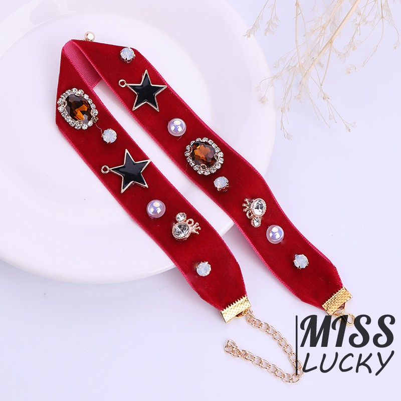 Bộ vòng cổ và cài tóc thời trang thanh tú cho nữ