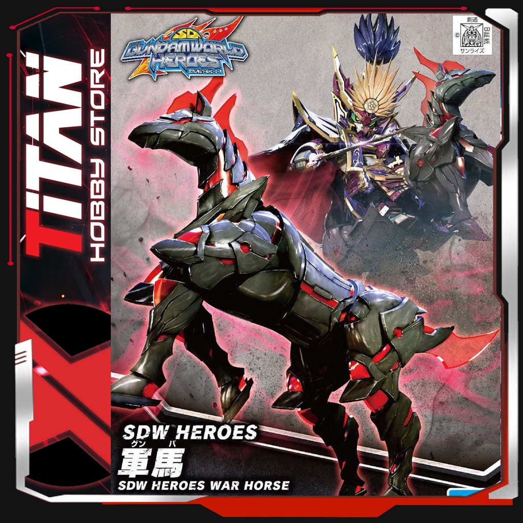 Mô hình lắp ráp Gunpla SD Heroes War Horse ( Tặng Hiệu Ứng Khi Mua Combo 2 Sản Phẩm Chung Dòng ) Bandai Japan