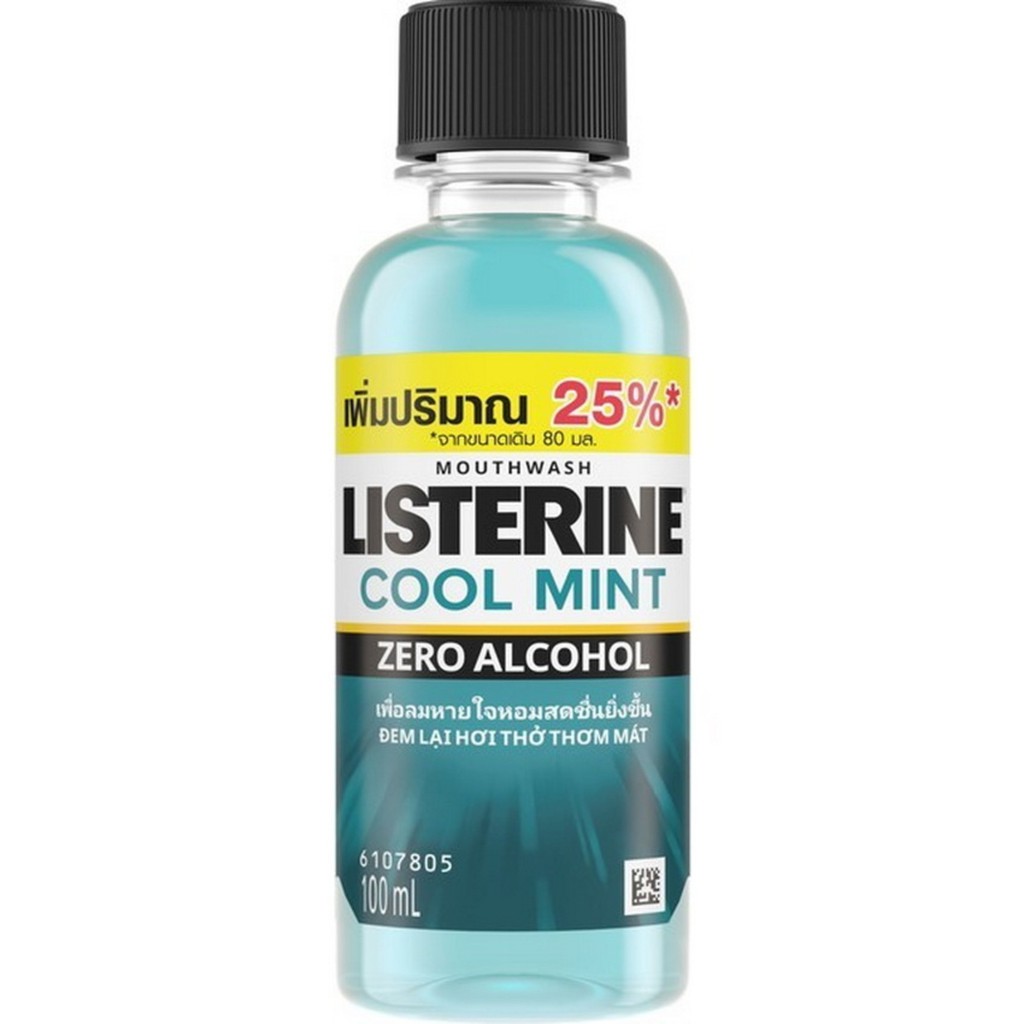 Nước súc miệng diệt khuẩn hương bạc hà mát lạnh Listerine 100ml