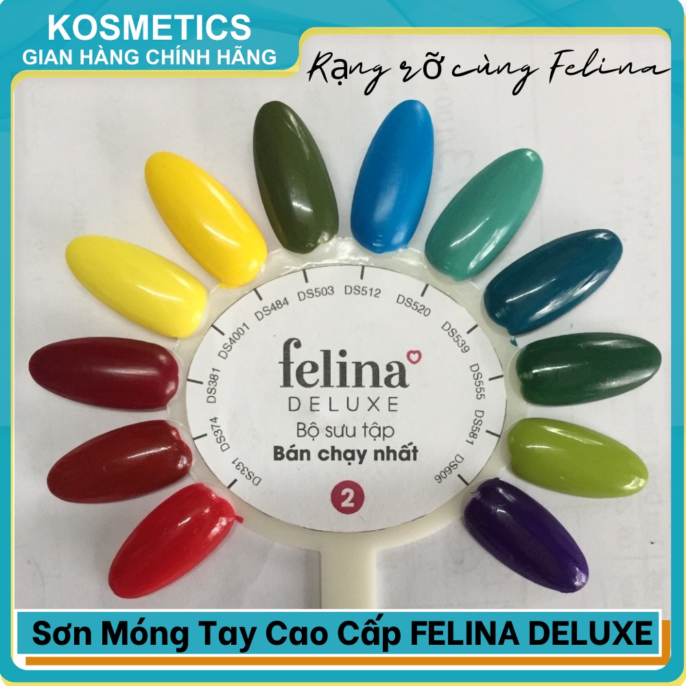 Sơn Móng Tay Cao Cấp Đa Sắc Màu Bộ Sưu Tập Số 2 FELINA DELUXE 18ml